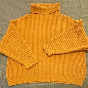 Free People Mustard Knit Sweater